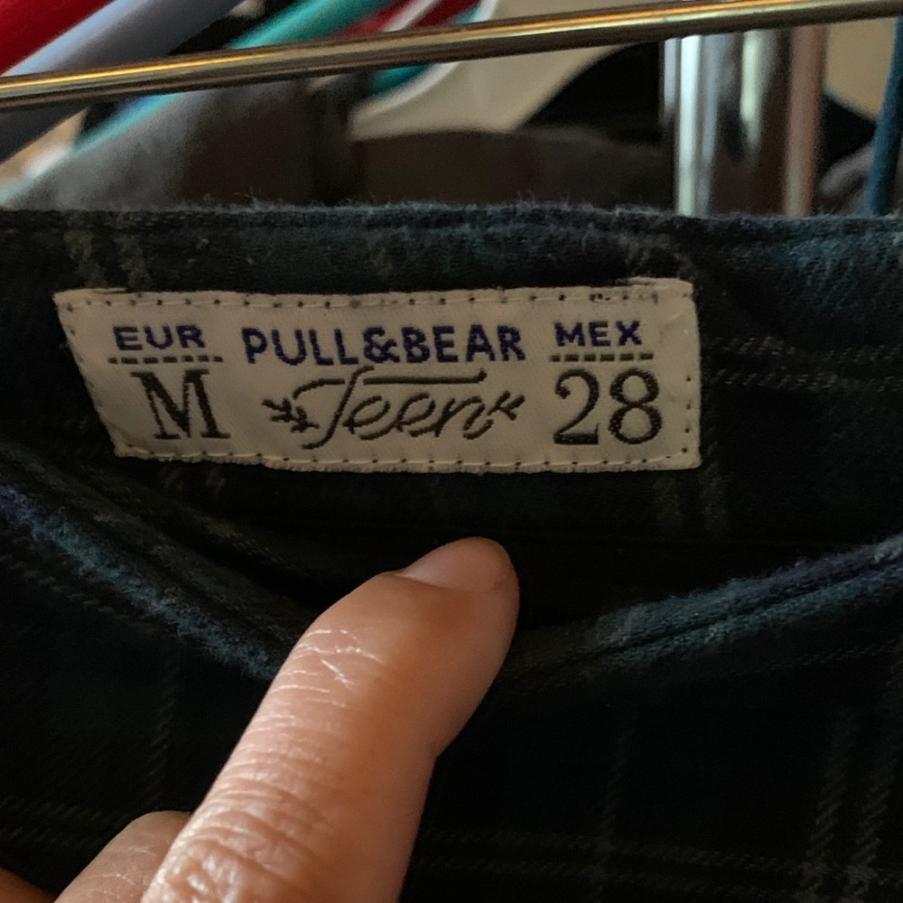 Pull&Bear Dark Plaid Mini Skirt - Picture 3 of 3